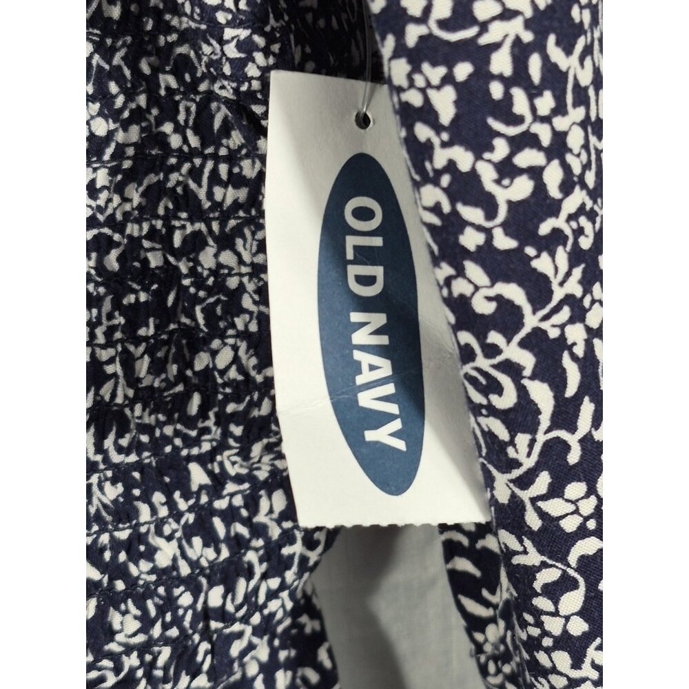 Old Navy Women's Blue Floral Fit & Flare Cottagecore Boho Mini Dress Size XL NWT - Picture 3 of 9